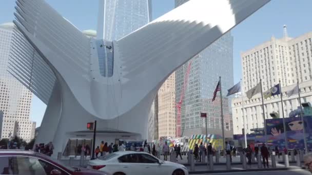 Nueva York City Septiembre 2019 Westfield World Trade Center Oculus — Vídeo de stock