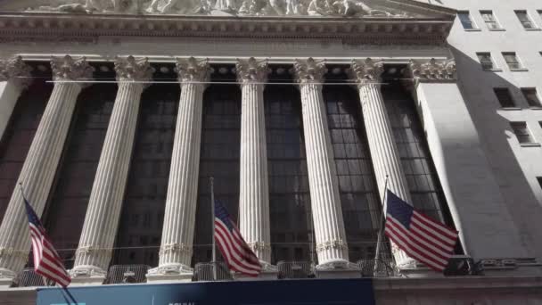 New York City Usa September 2019 Downtown Streetscape Full Passers — Stock Video