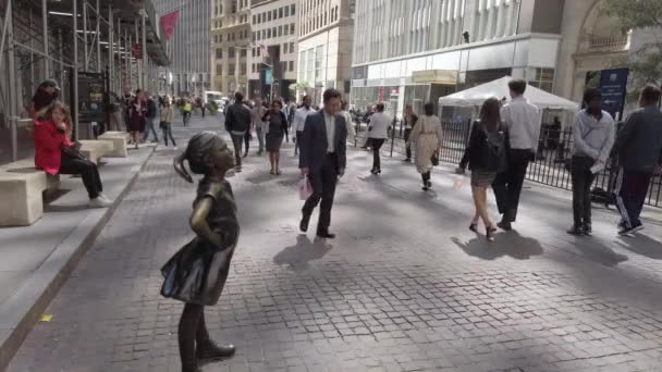 New York City Usa Září 2019 Ulice Plná Kolemjdoucích Místních — Stock video