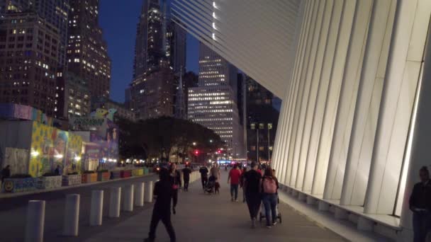 Nueva York City Septiembre 2019 Westfield World Trade Center Oculus — Vídeo de stock