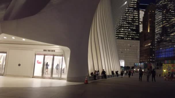 Nueva York City Septiembre 2019 Westfield World Trade Center Oculus — Vídeo de stock