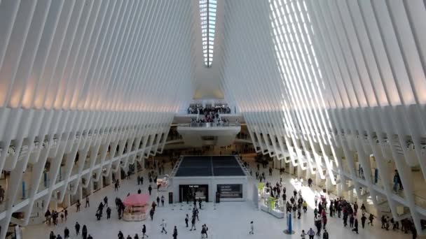 Nueva York City Septiembre 2019 Westfield World Trade Center Oculus — Vídeos de Stock