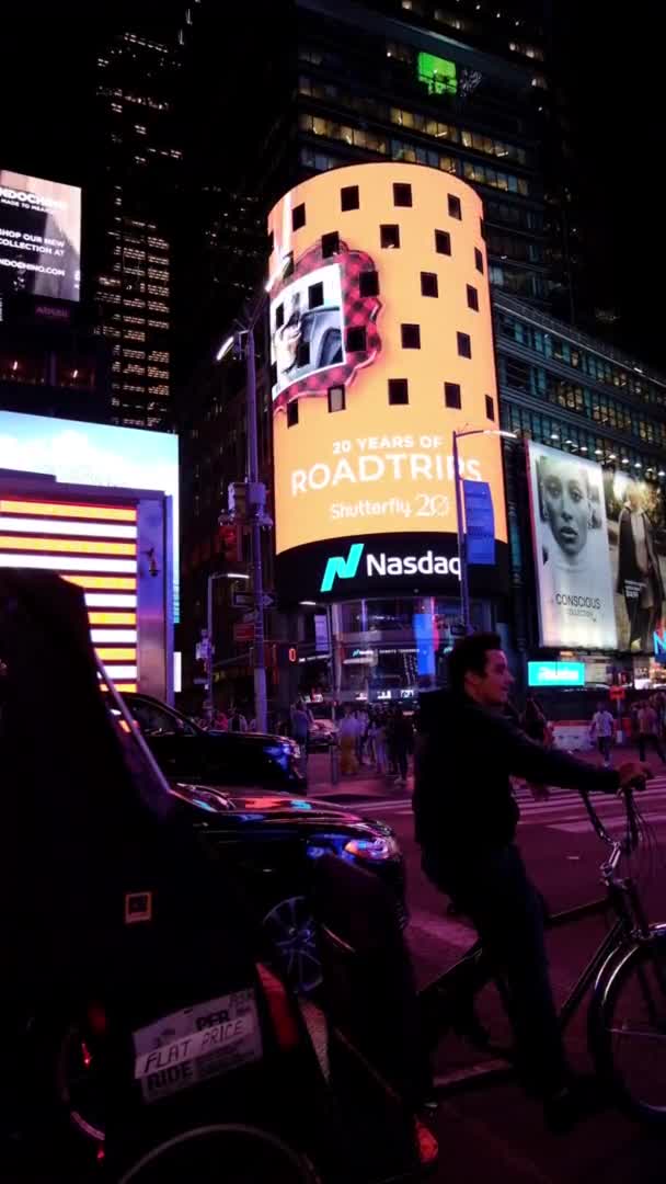 New York City Usa September 2019 Times Square Manhattan New — Stockvideo