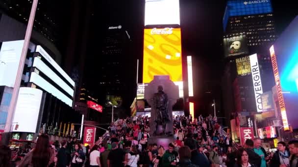 New York City Usa September 2019 Times Square Manhattan New — стокове відео