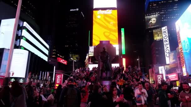 Νεα Υορκη Ηπα Σεπτεμβριοσ 2019 Times Square Manhattan Νέα Υόρκη — Αρχείο Βίντεο