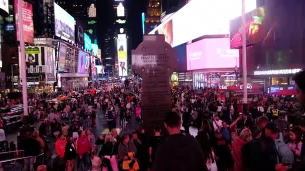 New York City Usa September 2019 Times Square Manhattan New — Stock Video