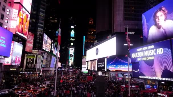 New York City Usa September 2019 Times Square Manhattan New — Stock Video