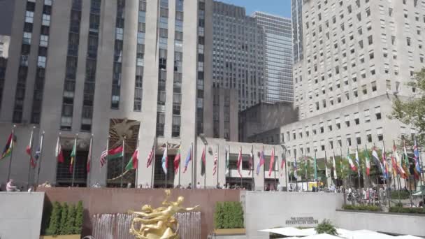 New York City Usa September 2019 Denkmal Für Die Goldene — Stockvideo