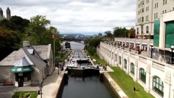 Ottawa Kanada August 2019 Midtown Ottawa Gebäude Traditionellen Lokalen Stil — Stockvideo