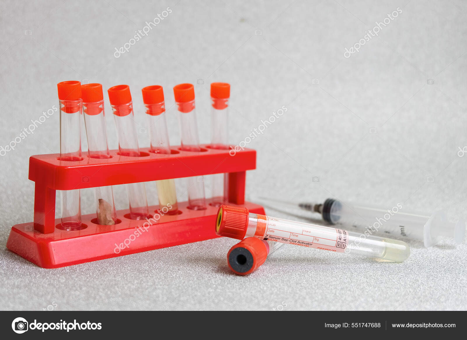 Medical Vacutainer Tubes Red Mark Biological Samples Lab Holder Stand ...