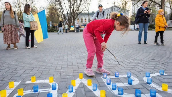 Chisinau Moldova Aprile 2022 Proteste Contro Invasione Russa Dell Ucraina — Foto Stock