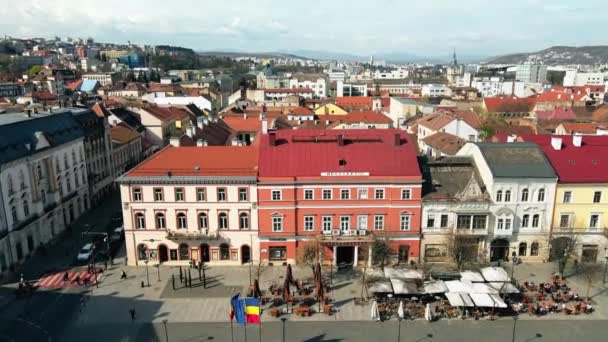 Cluj Napoca Romania Abril 2022 Vista Aérea Del Centro Cluj — Vídeos de Stock