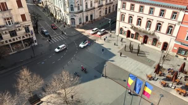 Клуж Напока Румыния Апрель 2022 Вид Беспилотного Летательного Аппарата Центр — стоковое видео