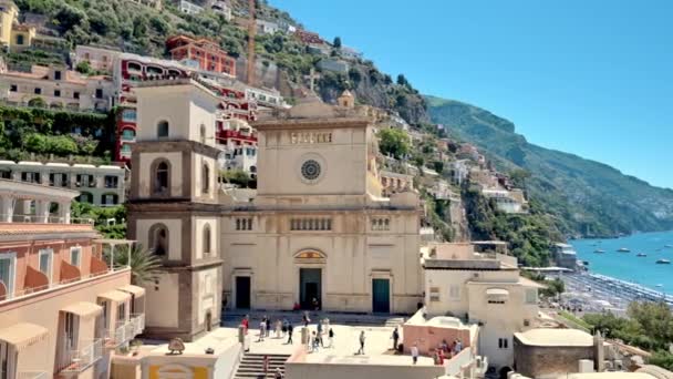 Positano Italy May 2022 Οδικό Τοπίο Της Πόλης Που Βρίσκεται — Αρχείο Βίντεο