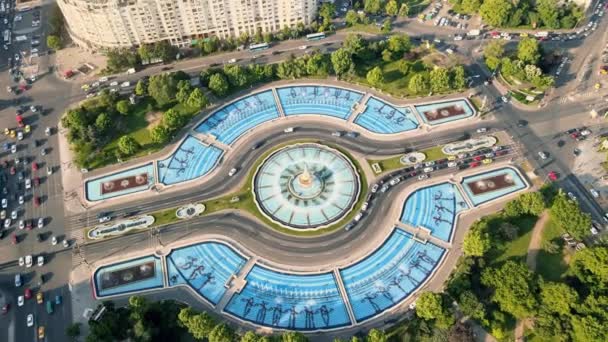 Bucharest Roumanie Mai 2022 Vue Aérienne Centre Ville Par Drone — Video