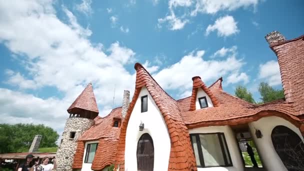Porumbacu Sus Romania May 2022 Clay Castle Fairy Valley Lot — Stock Video