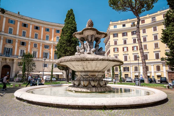Rome Italy June 2022 Street Scape Centre City Square Resting — Stock fotografie