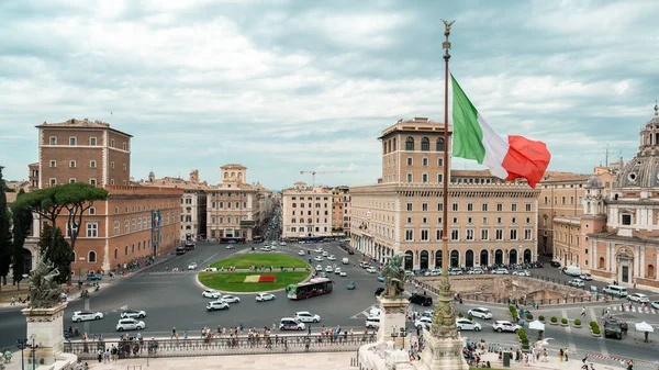Rome Italië Juni 2022 Zicht Het Piazza Venezia Vanaf Het — Stockfoto