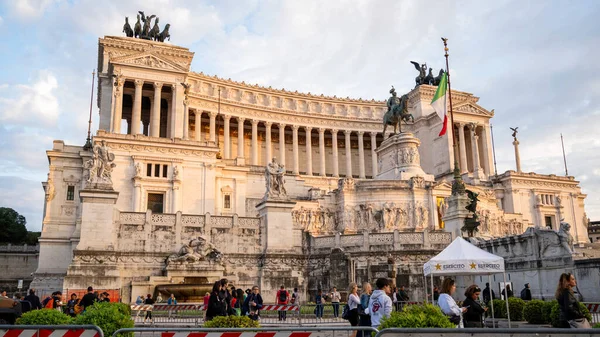 Rome Italië Juni 2022 Victor Emmanuel Monument Gelegen Het Oude — Stockfoto