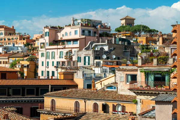 Cityscape Rome Italy Multiple Residential Buildings Made National Style Greenery — Stockfoto