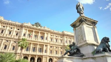 Monument to Camillo Benso located in front of the Supreme Court of Cassation in Rome, Italy