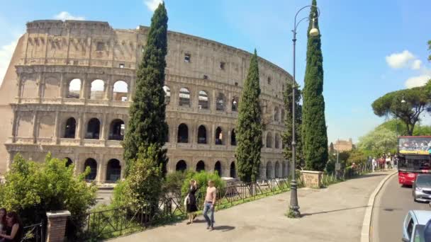 Ρωμη Ιταλια Ιουνιοσ 2022 Οδικό Τοπίο Του Αρχαίου Κέντρου Της — Αρχείο Βίντεο