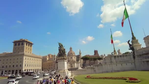 Rome Italy June 2022 Street Scape Ancient Centre City Santa — Video