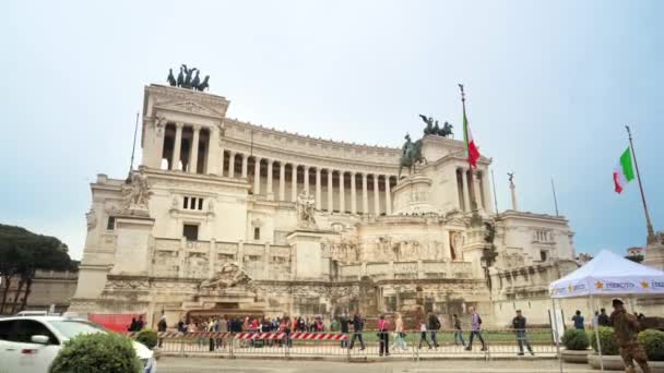 Rome Italy June 2022 Victor Emmanuel Monument Located Ancient City — Video