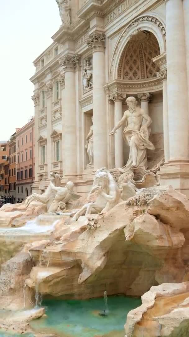 Rome Italy June 2022 Trevi Fountain Located Centre Rome Italy — Stock video