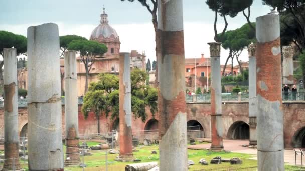 Ρωμη Ιταλια Ιουνιοσ 2022 Οδικό Τοπίο Του Αρχαίου Κέντρου Της — Αρχείο Βίντεο