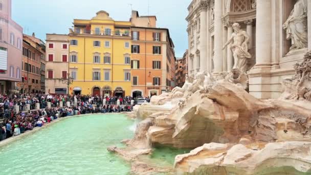 Rome Italy June 2022 Trevi Fountain Located Centre Rome Italy — Stock video