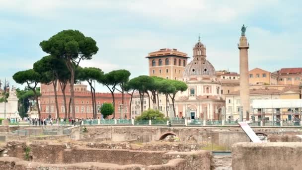 Rome Italy June 2022 Street Scape Ancient Centre City Ancient — Stockvideo