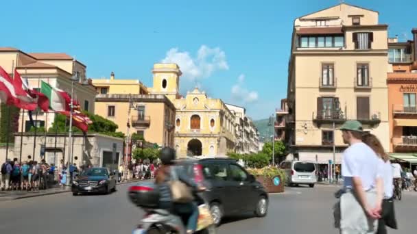 Sorrento Italy June 2022 Street View Sorrento Italy Street Walking — ストック動画