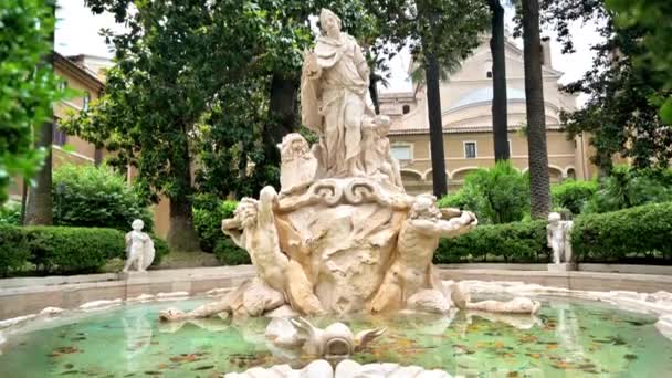 Rome Italy June 2022 View Fountain Made Classic Style Park — Stockvideo