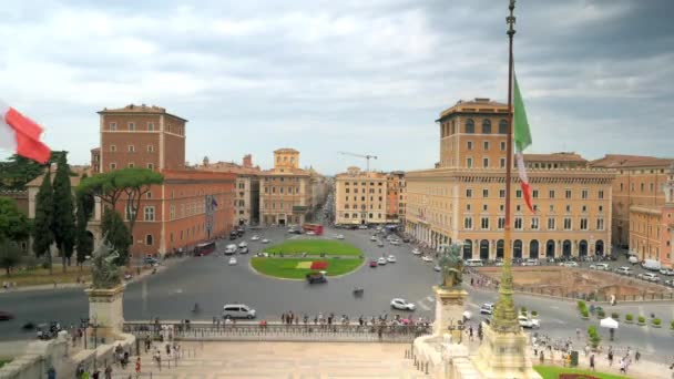Rome Italy June 2022 Timelapse View Piazza Venezia Victor Emmanuel — Video