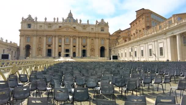 Città Del Vaticano Giugno 2022 Veduta Piazza San Pietro Con — Video Stock