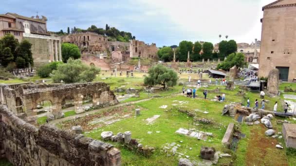 Rome Italy June 2022 View Roman Forum Ancient Excavations Old — Stock videók