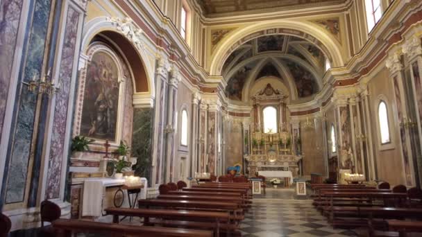 Rome Italy June 2022 Interior Church Painting Ceiling Walls Sorrento — Vídeos de Stock