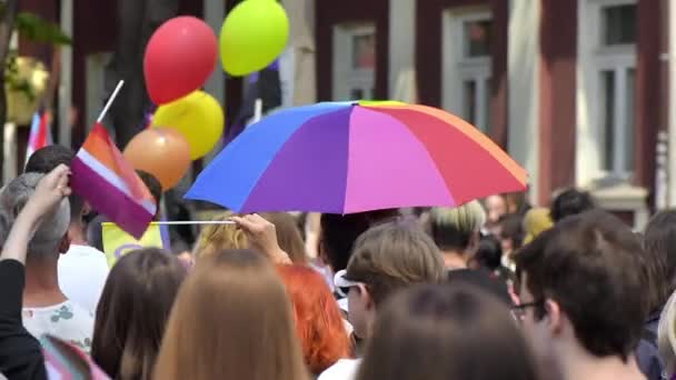 Chisinau Moldova Juin 2022 Beaucoup Gens Défilé Fierté Gay Dans — Video