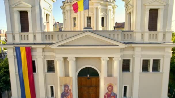 Cluj Romania July 2022 Aerial Drone View Church Annunciation Targu — Video Stock