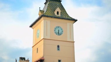 BRASOV, ROMANIA - JULY, 2022: Close view of the County Museum of History in old Brasov centre, Romania