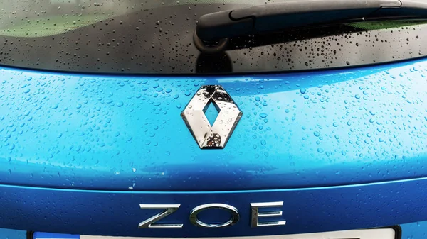 Transfagaras Romania July 2022 Close View Rear Renault Zoe Logo — Stock Fotó