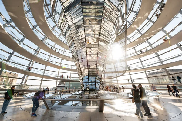 Берлін Німеччина Септема 2022 Вигляд Склянку Рейхстагу Сучасний Купол Зсередини — стокове фото