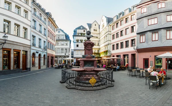 Frankfurt Germany September 2022 Wide View Stoltze Fountain Located Old — Stock Photo, Image