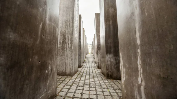 Memorial Murdered Jews Europe Berlin Downtown Germany Rows Rectangular Concrete — Stock Photo, Image