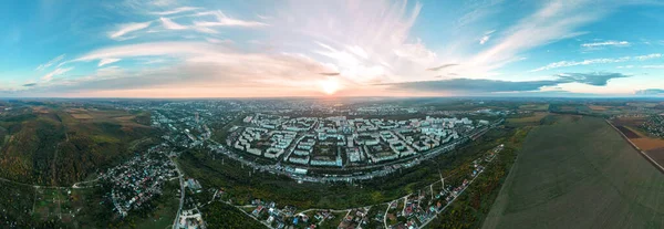 Moldova Nın Merkezindeki Chisinau Nun Hava Aracı Panoramik Görüntüsü Central — Stok fotoğraf
