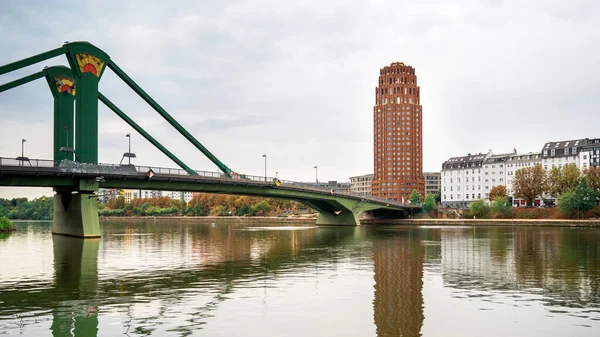 Stadtbild Der Frankfurter Innenstadt Deutschland Main Mit Wolkenkratzer Und Anderen — Stockfoto