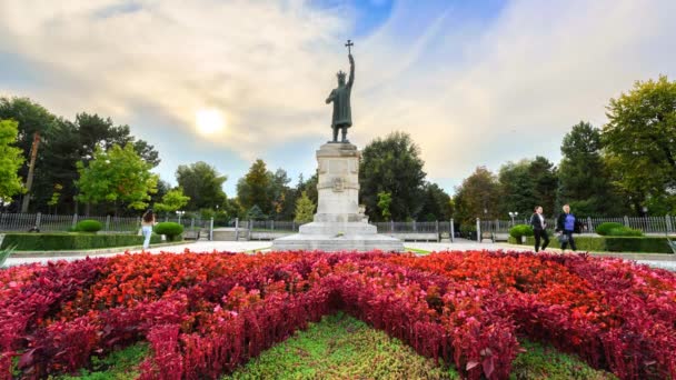 Chisinau Moldova Wrzesień 2022 Timelapse Widok Centrum Miasta Widok Stephen — Wideo stockowe