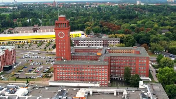 Berlín Německo Září 2022 Letecký Pohled Siemensstadt Rezidenční Čtvrť Stavbou — Stock video