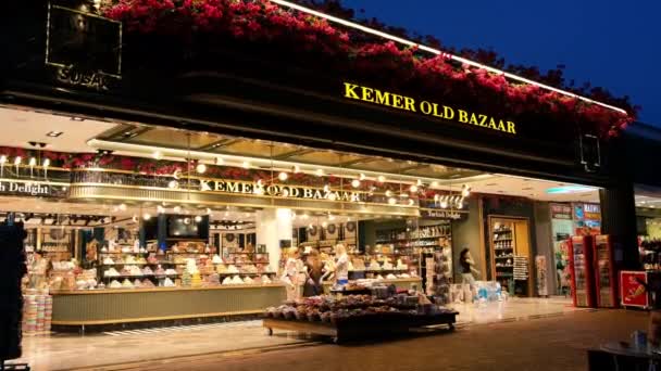 Kemer Turquie Septembre 2022 Vieux Bazar Aux Bonbons Nationaux Style — Video